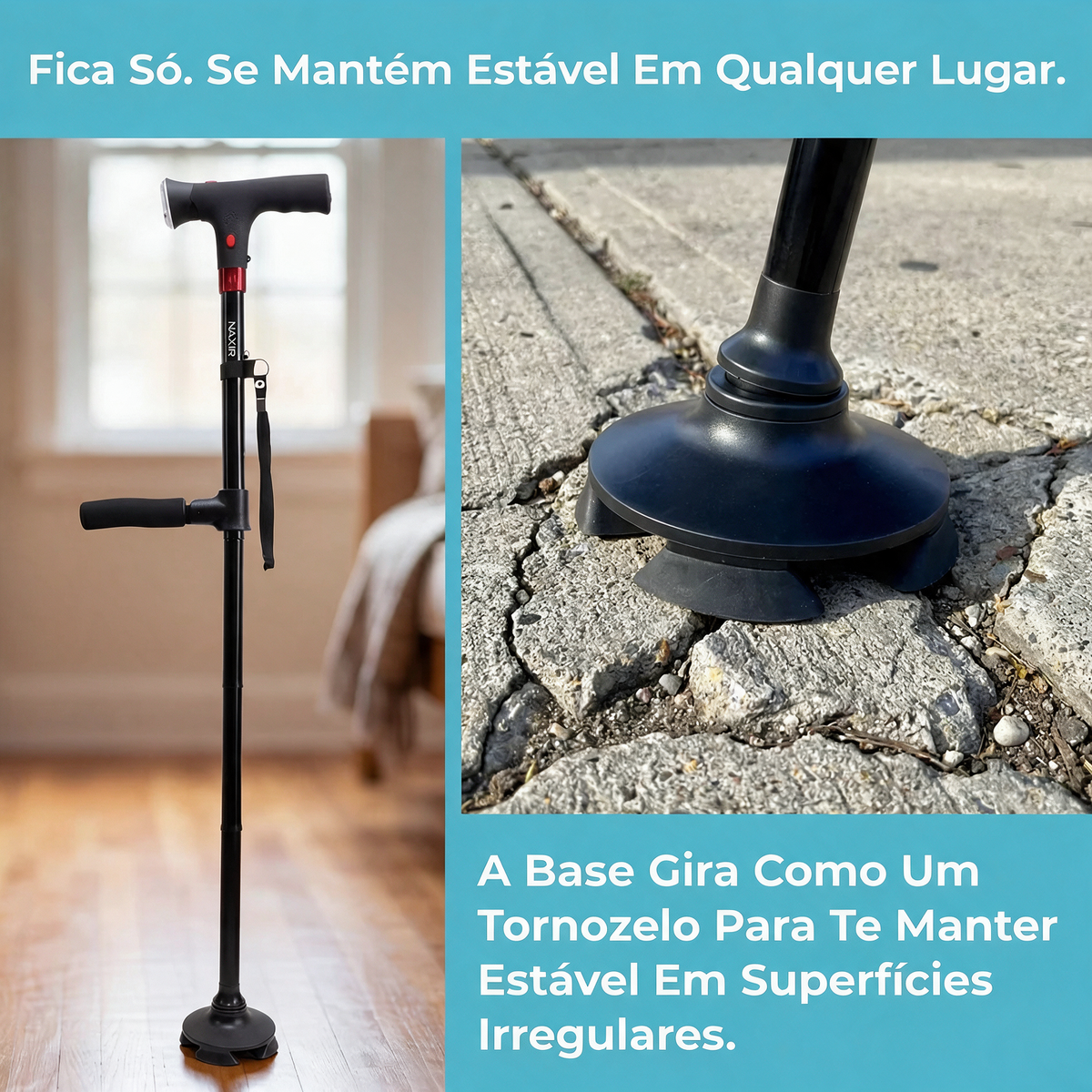 Base com quatro apoios da Bengala Eleva